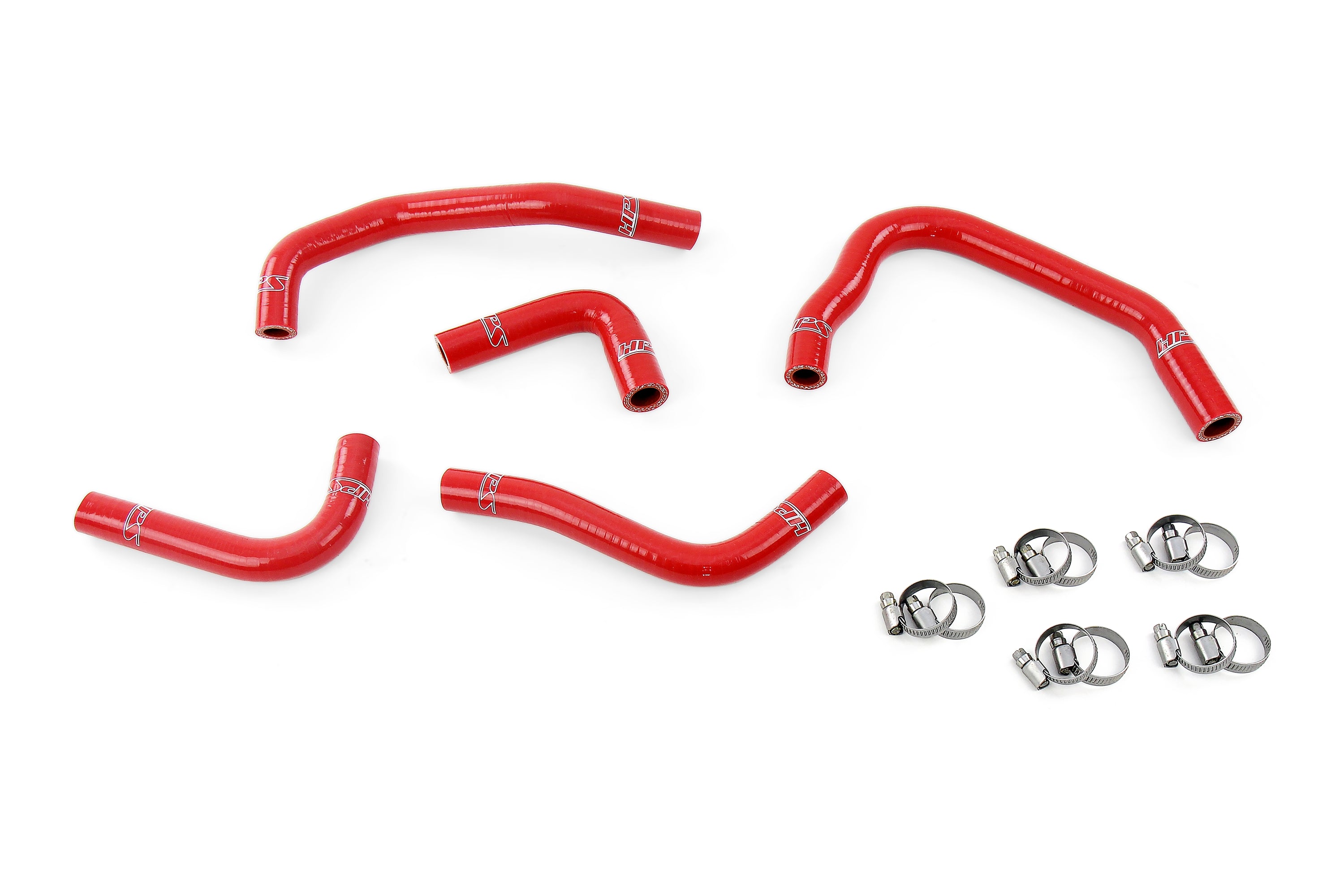 HPS Red Silicone Heater Hose Kit 2012-2017 Jeep Wrangler JK Unlimited 3.6L V6 57-1285H-RED