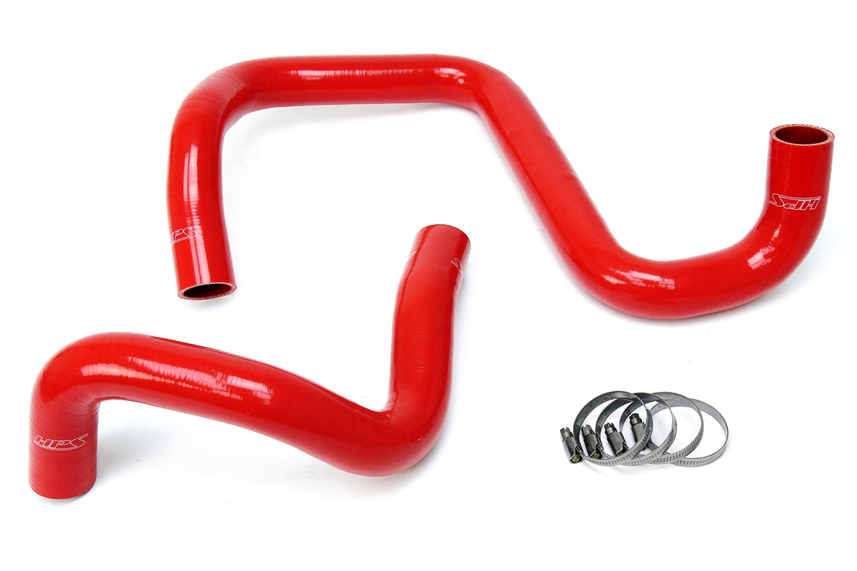 HPS Red Reinforced Silicone Radiator Hose Kit Coolant Jeep 12-17 Wrangler JK &amp; Unlimited 3.6L V6 57-1285R-RED