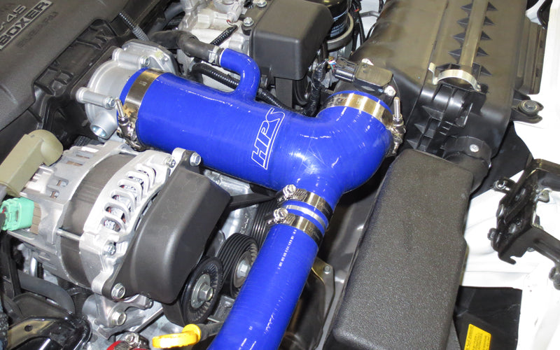 HPS Silicone Air Intake Kit Post MAF Hose Installed 2013-2020 Subaru BRZ - include silicone sound tube 57-1293