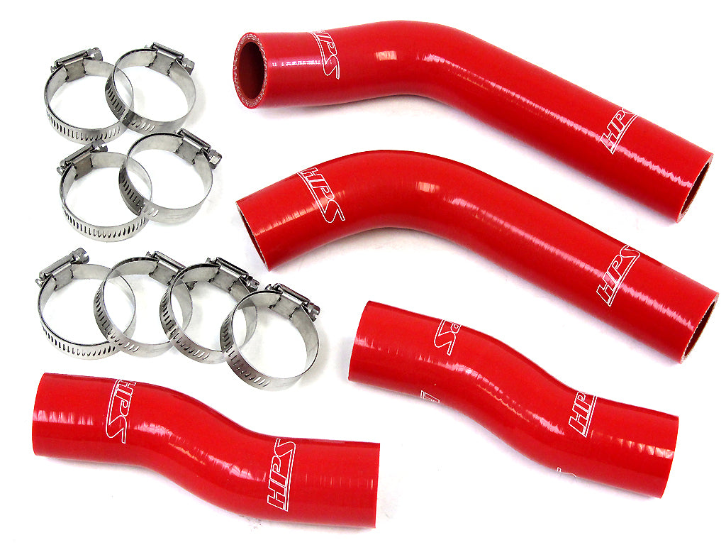 HPS Red Reinforced Silicone Coolant Hose Kit (4pc set) front radiator Toyota 90-99 MR2 3SGTE Turbo 57-1315-RED