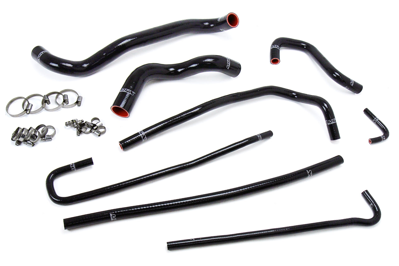 HPS Black Silicone Radiator + Heater Hose Kit 1997-2004 Chevy Corvette 5.7L LS1 LS6 V8, Z06 57-1316-BLK