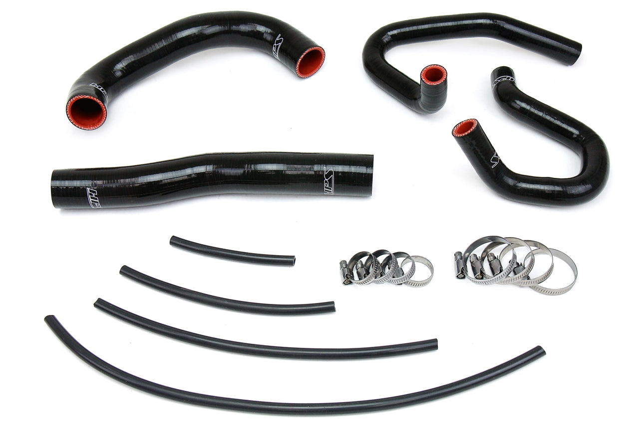 HPS Reinforced Black Silicone Radiator + Heater Hose Kit Coolant Hyundai 13-14 Genesis Coupe 2.0T Turbo 4Cyl 57-1324-BLK