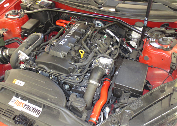 HPS Silicone Heater Hose Kit Installed 2010-2014 Hyundai Genesis Coupe 2.0T Turbo 57-1324H