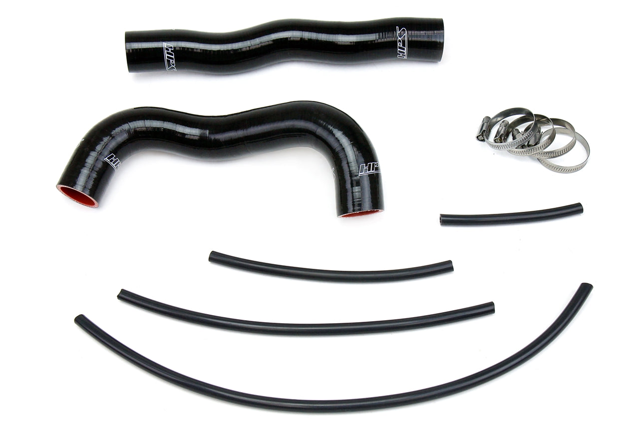 HPS Reinforced Black Silicone Radiator Hose Kit Coolant Hyundai 13-14 Genesis Coupe 2.0T Turbo 4Cyl 57-1324R-BLK