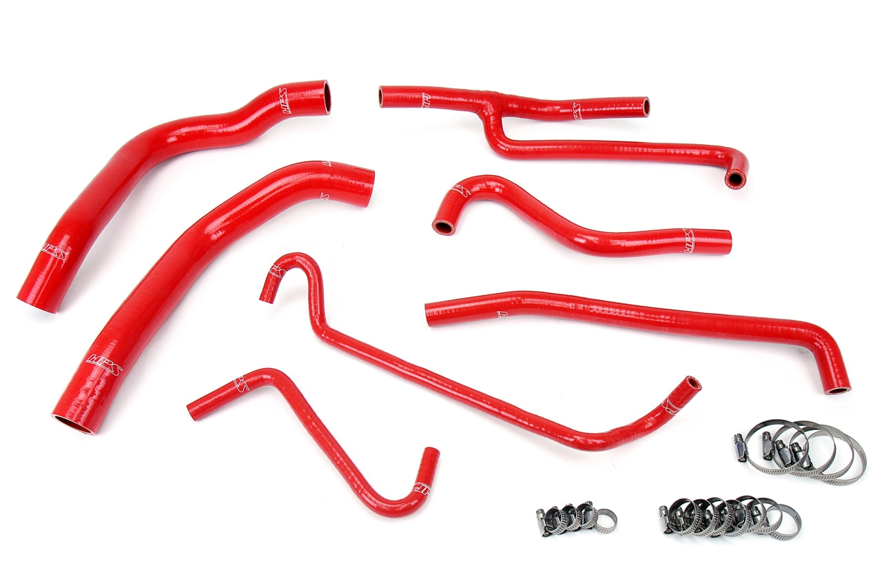 HPS Red Silicone Radiator + Heater Hose Kit 2011-2014 Ford Mustang 3.7L V6 57-1330-RED