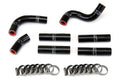 HPS Black Reinforced Silicone Complete Pesky Heater Hose Kit 1FZ-FE Toyota 92-97 Land Cruiser FJ80 4.5L I6 without rear heater 57-1344-BLK
