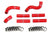HPS Red Silicone Heater Hose Kit 1996-1997 Lexus LX450 FJ80 FJ 4.5L I6 without rear heater 57-1344-RED