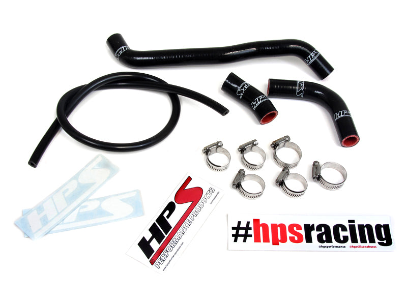 HPS Black Reinforced Silicone Radiator Hose Kit Suzuki 00-08 DRZ400S DRZ400SM 57-1359-BLK