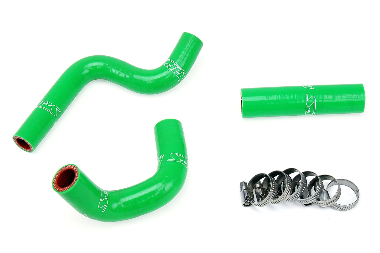 HPS Green Reinforced Silicone Radiator Hose Kit Kawasaki 98-12 KX80 KX85 KX100 57-1364-GRN