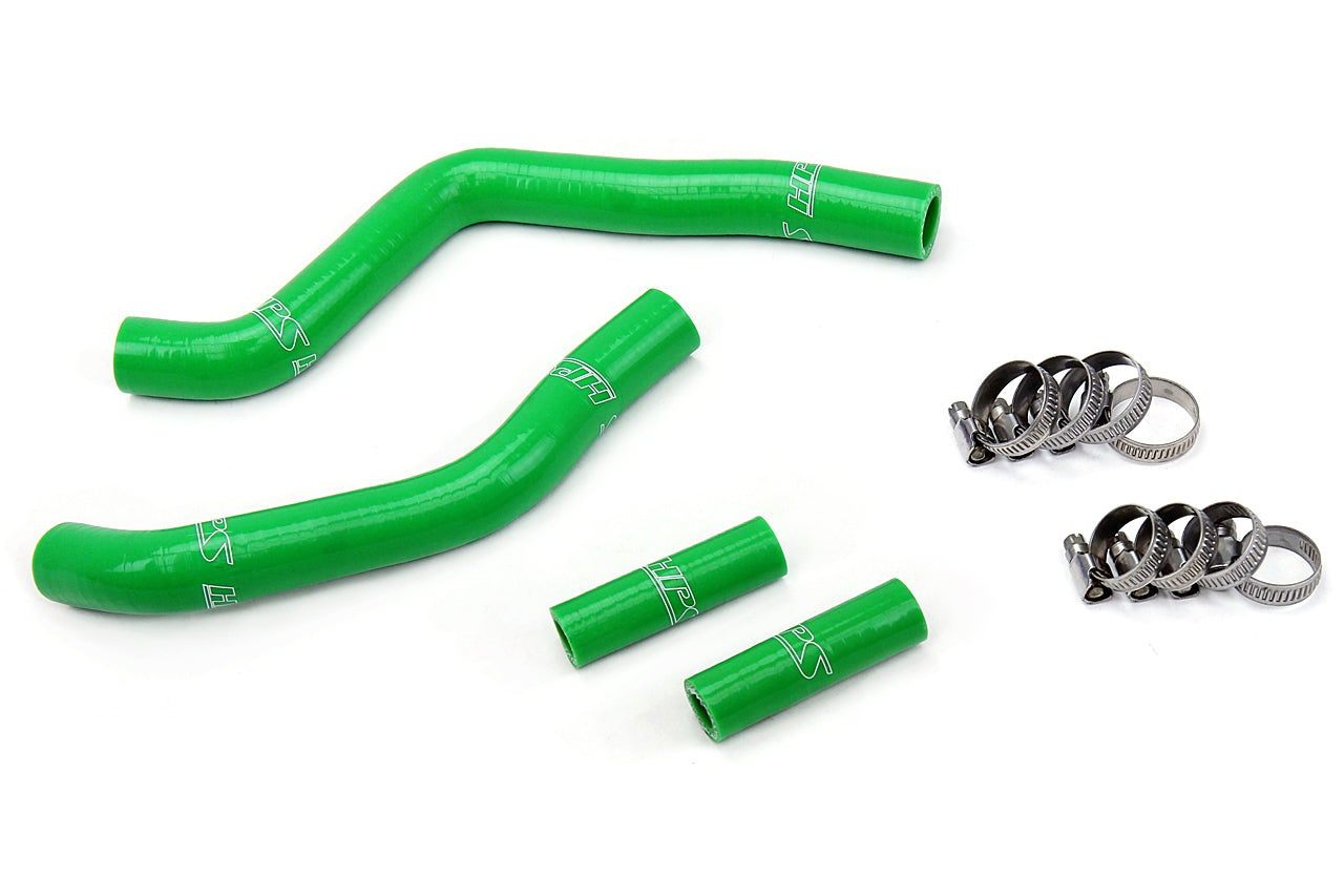 HPS Green Silicone Radiator Hose Kit 2003-2008 Kawasaki KX125 2 Stroke 57-1365-GRN