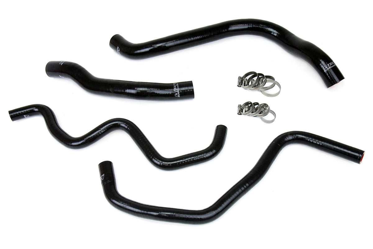 HPS Black Reinforced Silicone Radiator + Heater Hose Kit Honda 08-12 Accord 3.5L V6 LHD 57-1390-BLK