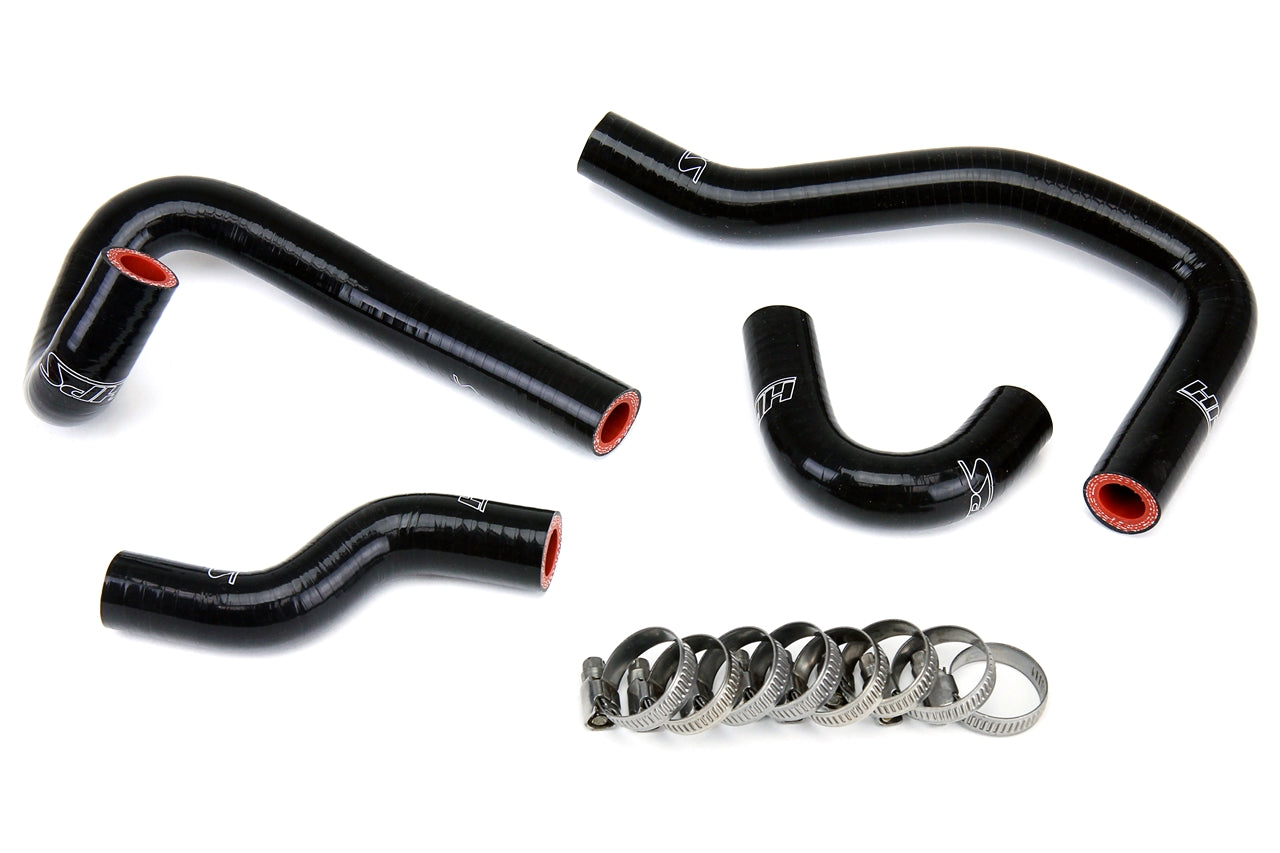 HPS Black Reinforced Silicone Heater Hose Kit Mazda 93-95 RX7 FD3S 57-1396-BLK