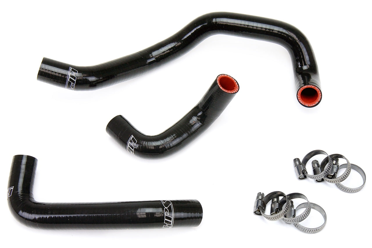 HPS Black Reinforced Silicone Heater Hose Kit Nissan 95-98 240SX S14 KA24DE 57-1397-BLK