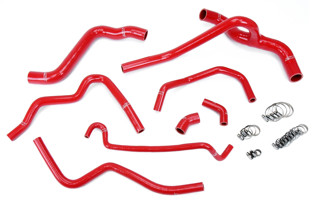 HPS Red Reinforced Silicone Radiator and Heater Hose Kit Coolant Ford 05-10 Mustang 4.0L V6 57-1400-RED