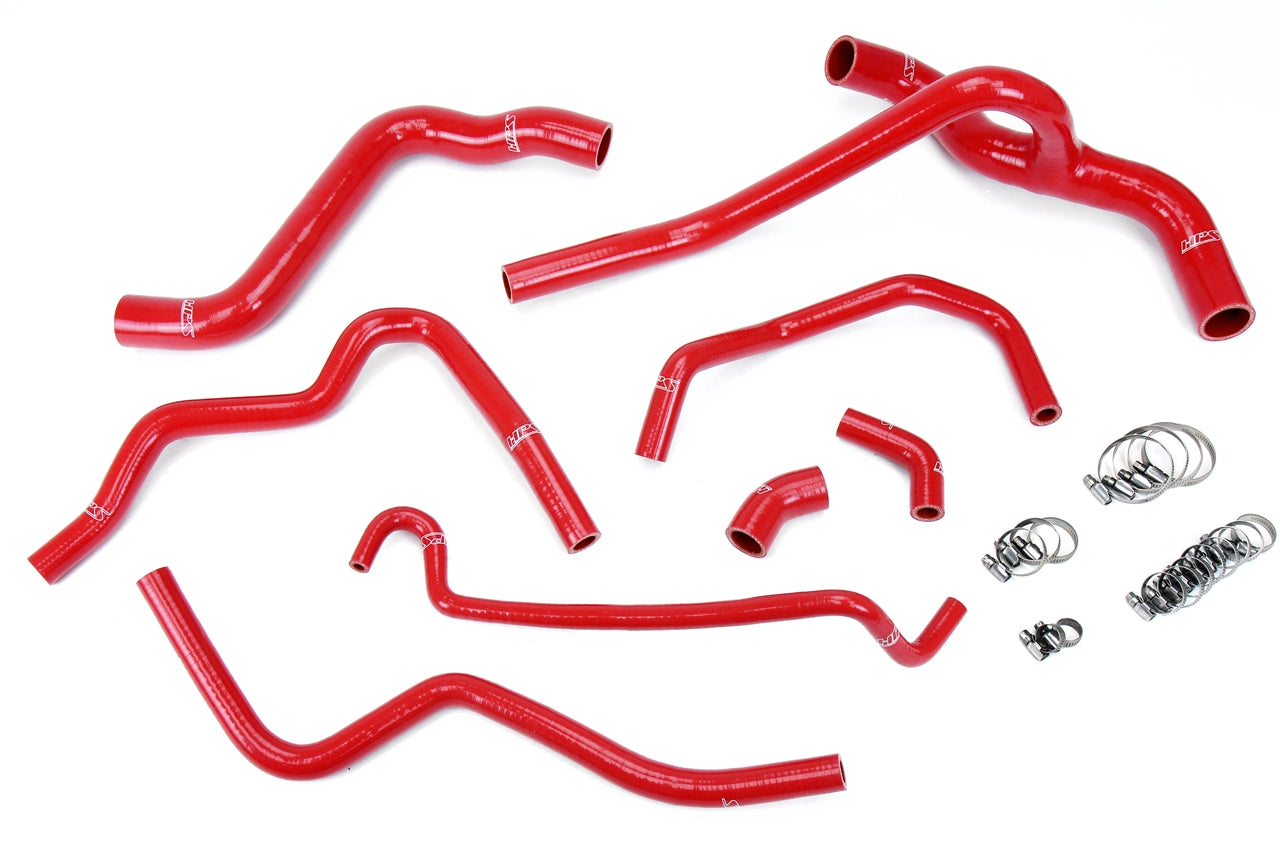 HPS Red Silicone Radiator + Heater Hose Kit 2005-2010 Ford Mustang 4.0L V6 57-1400-RED