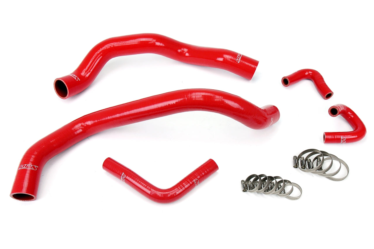 HPS Red Silicone Radiator + Heater Hose Kit 2001-2004 Ford Mustang 3.8L 3.9L V6 57-1401-RED