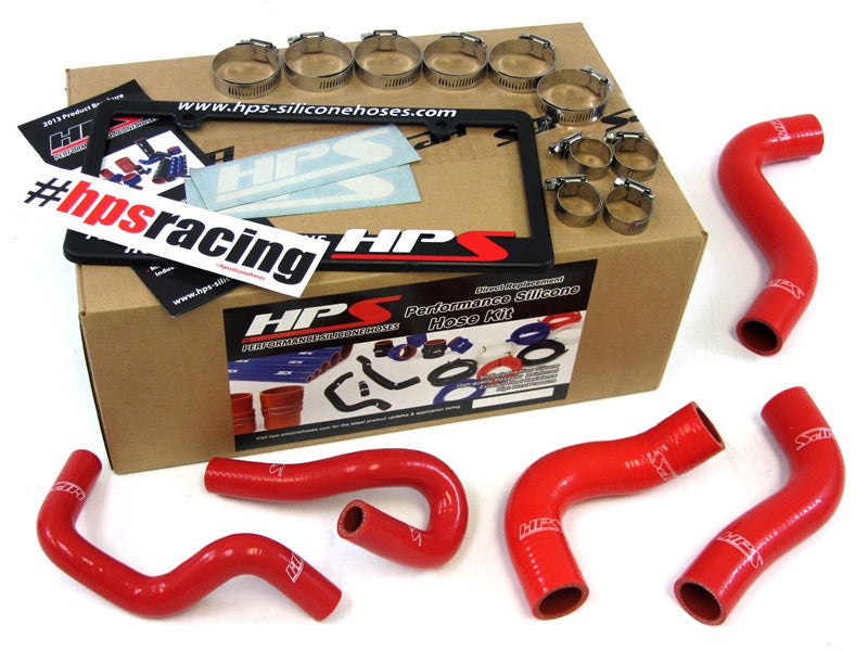 HPS Reinforced Red Silicone Radiator + Heater Hose Kit Coolant Mazda 90-93 Miata 1.6L 57-1411-RED