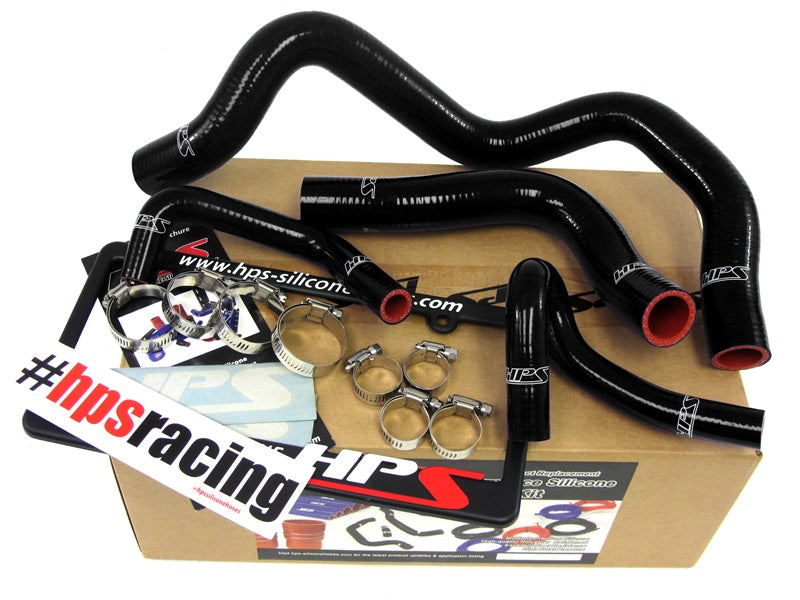 HPS Reinforced Black Silicone Radiator + Heater Hose Kit Coolant Mazda 99-05 Miata 1.8L 57-1413-BLK