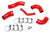 HPS Red Silicone Intercooler Hose Kit 2011-2014 Hyundai Sonata 2.0L Turbo 57-1420-RED