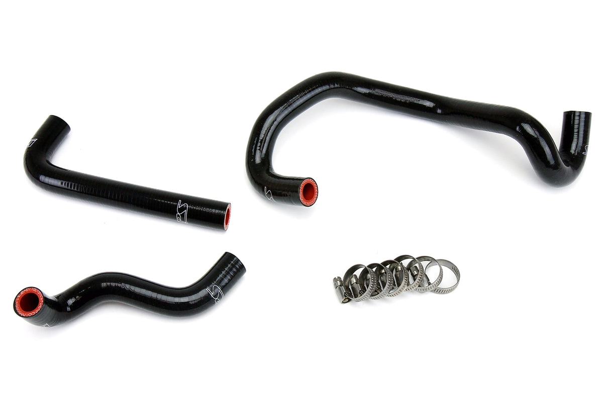 HPS Black Reinforced Silicone Heater Hose Kit Mazda 86-92 RX7 FC3S Non Turbo LHD 57-1421-BLK