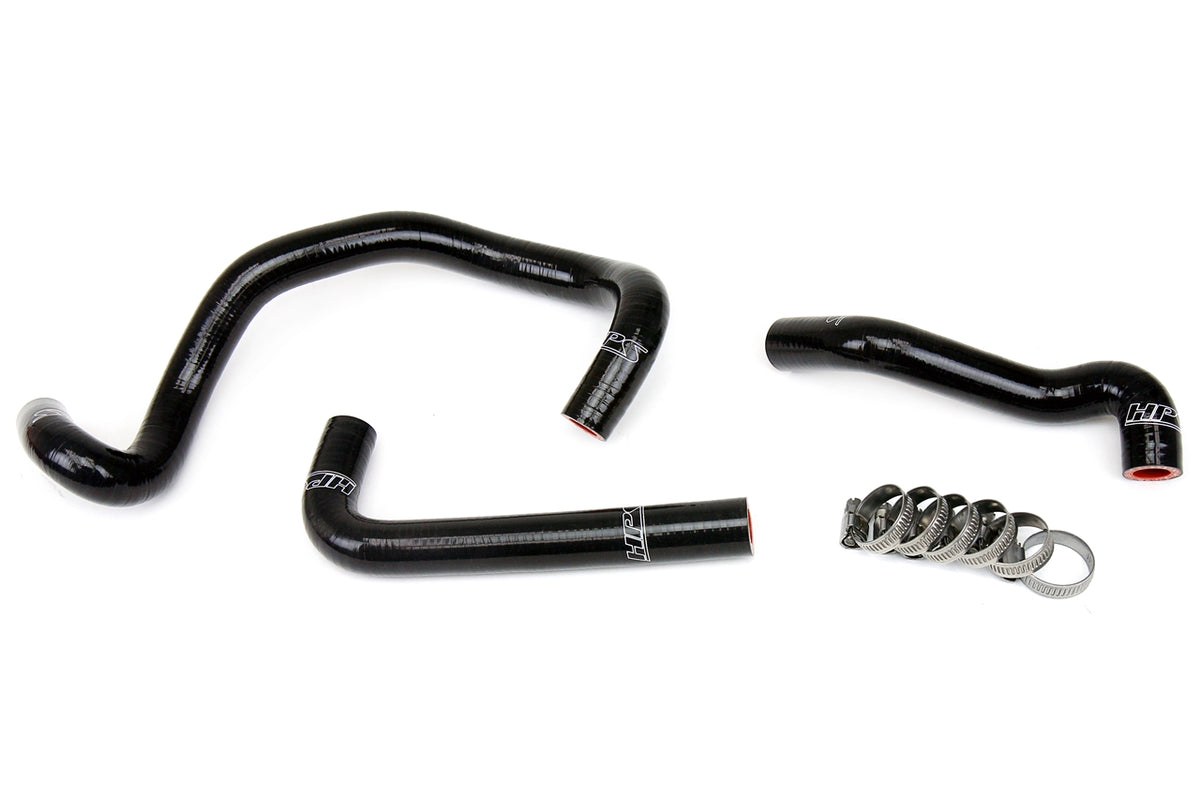 HPS Black Reinforced Silicone Heater Hose Kit Mazda 86-92 RX7 FC3S Turbo LHD 57-1422-BLK