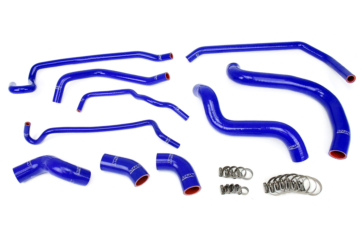 HPS Blue Reinforced Silicone Radiator and Heater Hose Kit Coolant Ford 11-14 Mustang GT 5.0L V8 &amp; Boss 302 57-1429-BLUE