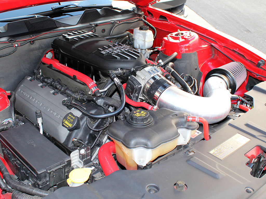 HPS Silicone Radiator + Heater Hose Kit Installed 2011-2014 Ford Mustang GT 5.0L V8 and Boss 302 57-1429
