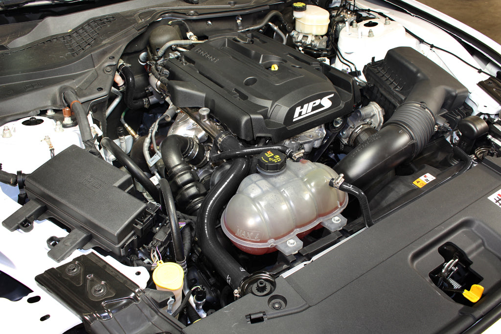 HPS Silicone Radiator + Heater Hose Kit Installed 2015-2020 Ford Mustang Ecoboost 2.3L Turbo 57-1452