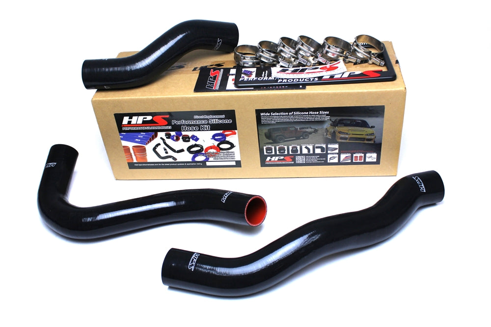 HPS Black Reinforced Silicone Radiator Hose Kit Coolant Ford 08-10 F450 Superduty Powerstroke 6.4L Diesel 57-1457-BLK