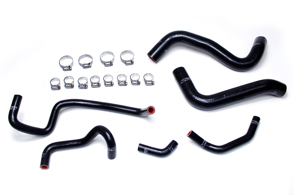 HPS Black Reinforced Silicone Radiator Hose + Heater Hose Kit Coolant Lexus 03-09 GX470 4.7L V8 57-1467-BLK