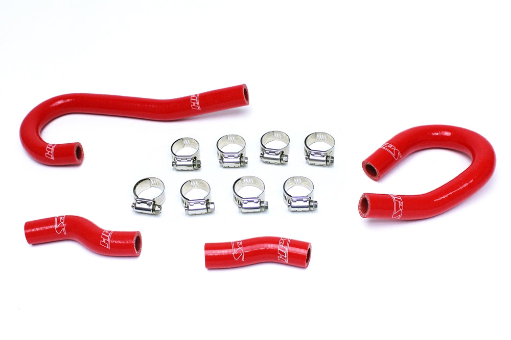 HPS Red Reinforced Silicone Heater Hose Kit Coolant Jeep 12-15 Grand Cherokee WK2 SRT8 6.4L 57-1473-RED