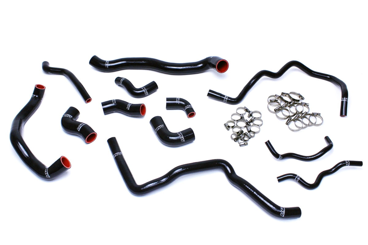 HPS Reinforced Black Silicone Radiator and Ancillary Hose Kit Coolant Volkswagen 06-08 Jetta 2.0T Turbo FSI Left Hand Drive 57-1476-BLK