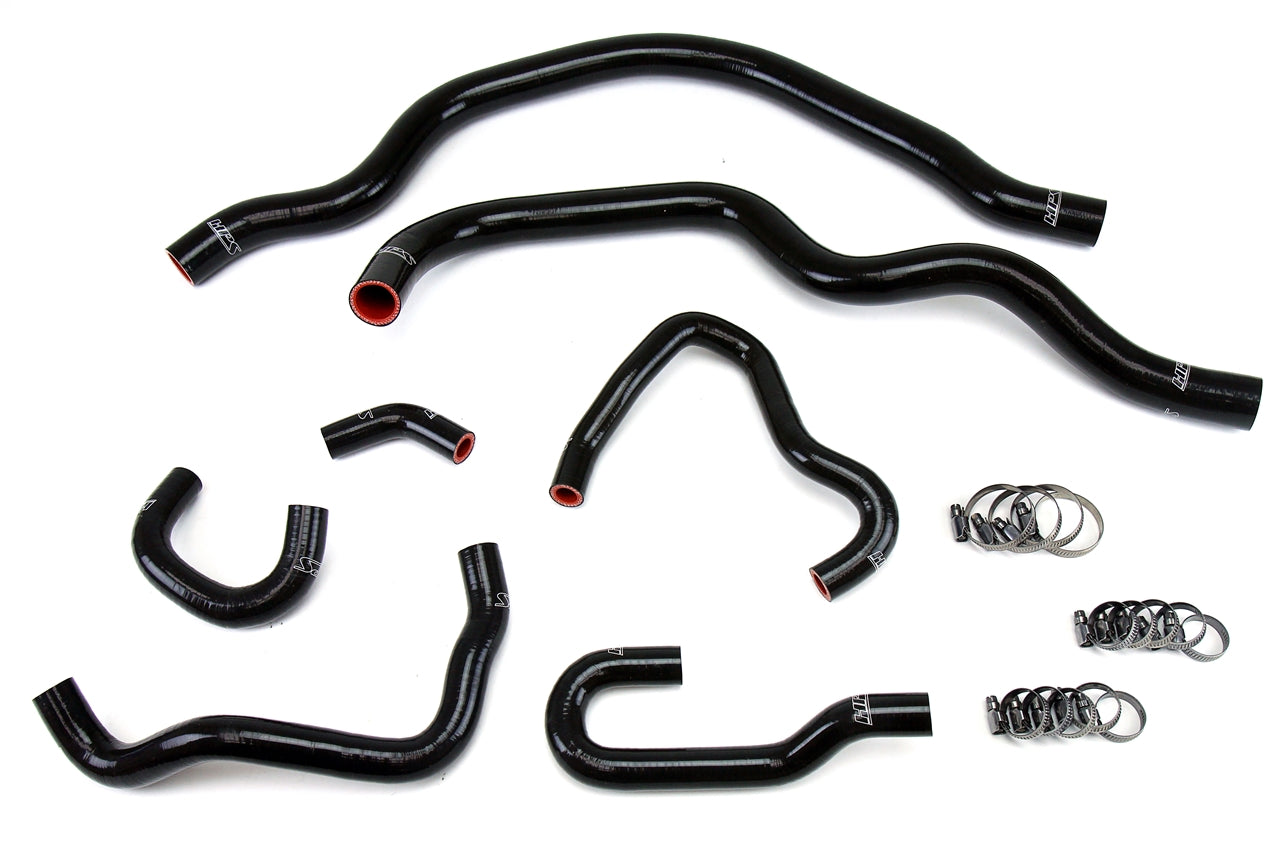 HPS Black Reinforced Silicone Radiator and Heater Hose Kit Coolant Honda 00-05 S2000 57-1489-BLK