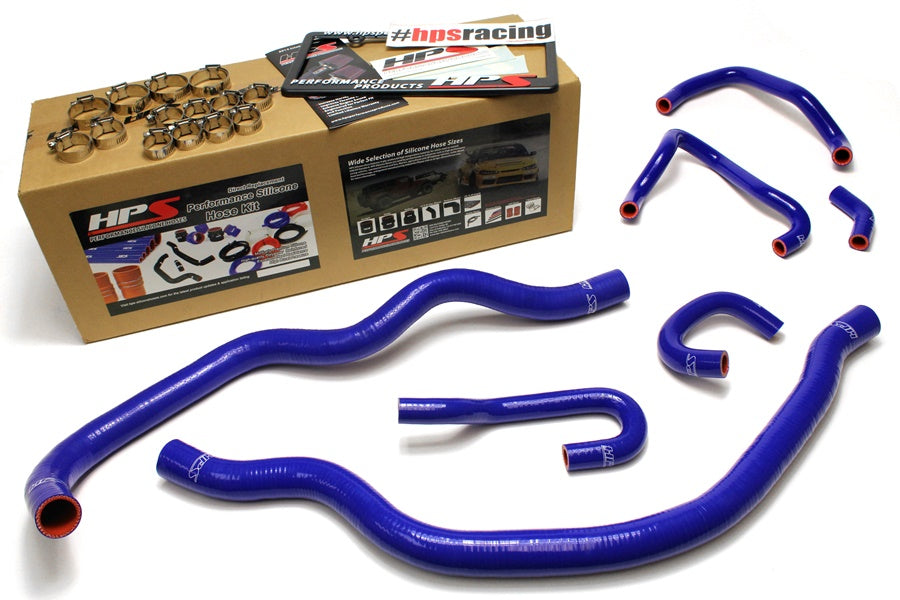 HPS Blue Reinforced Silicone Radiator and Heater Hose Kit Coolant Honda 06-09 S2000 57-1490-BLUE