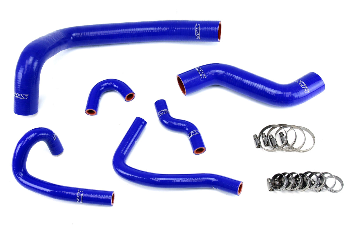 HPS Blue Reinforced Silicone Radiator and Heater Hose Kit Coolant Mazda 93-95 RX7 FD3S 57-1491-BLUE