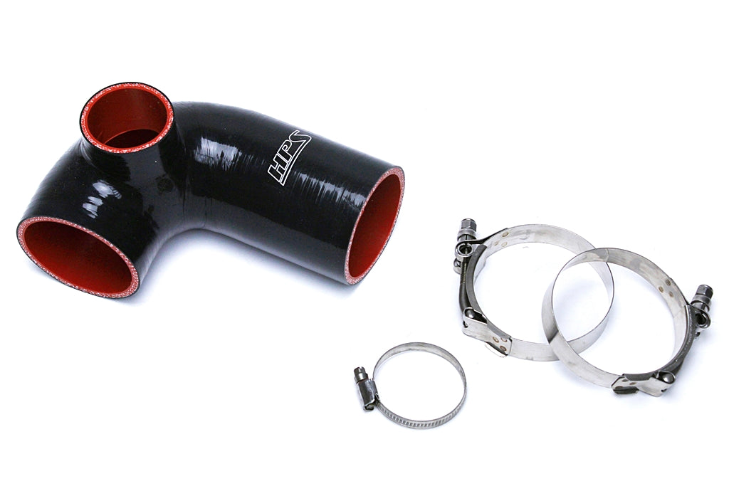 HPS Black Reinforced Silicone Post MAF Air Intake Hose Kit Mazda 09-15 MX-5 Miata NC2 NC3 57-1494-BLK