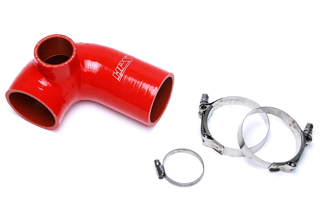 HPS Red Reinforced Silicone Post MAF Air Intake Hose Kit Mazda 09-15 MX-5 Miata NC2 NC3 57-1494-RED