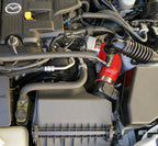HPS Red Reinforced Silicone Post MAF Air Intake Hose Kit Mazda 09-15 MX-5 Miata NC2 NC3 57-1494-RED Installed