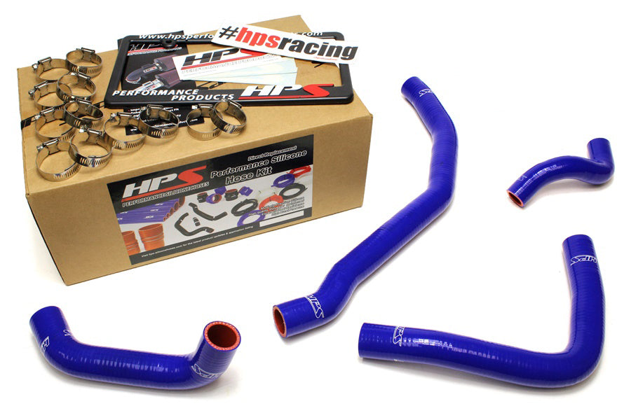 HPS Blue Reinforced Silicone Radiator Coolant Hose Kit (4pc set) rear engine Toyota 90-99 MR2 3SGTE Turbo 57-1500-BLUE