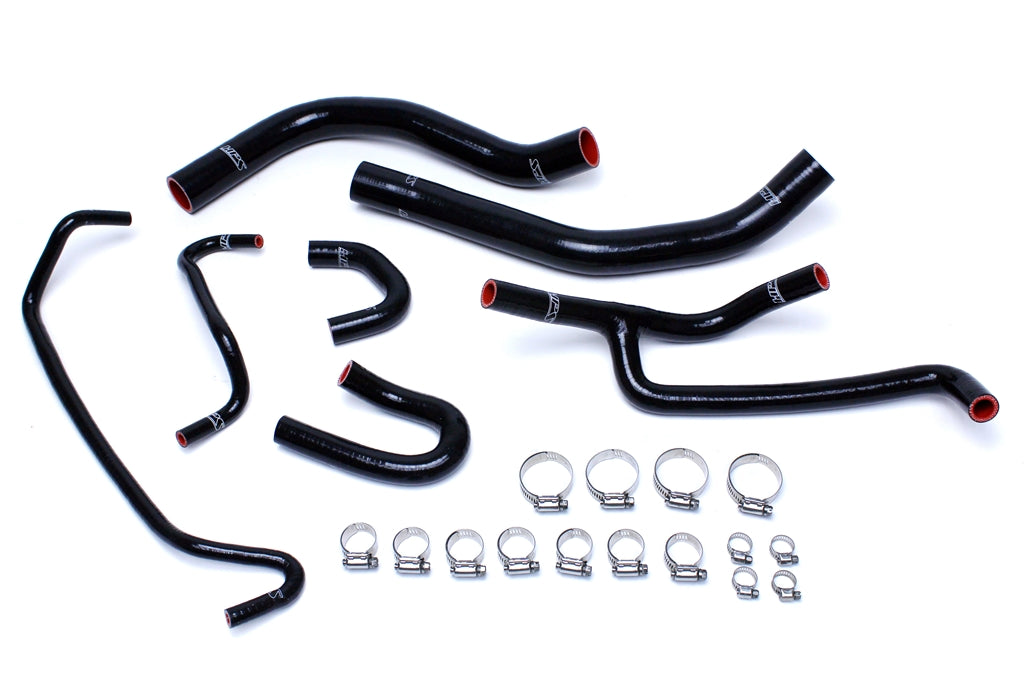 HPS Black Reinforced Silicone Radiator and Heater Hose Kit Coolant Ford 2015-2017 Mustang 3.7L V6 57-1506-BLK