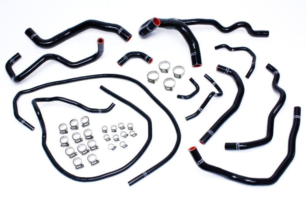 HPS Black Reinforced Silicone Radiator + Heater Hose Kit Coolant Mazda 10-13 Mazdaspeed 3 2.3L Turbo 57-1512-BLK
