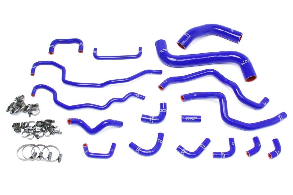 HPS Blue Reinforced Silicone Radiator + Heater Hose Kit Subaru 15-16 WRX STI 2.5L Turbo 57-1516-BLUE