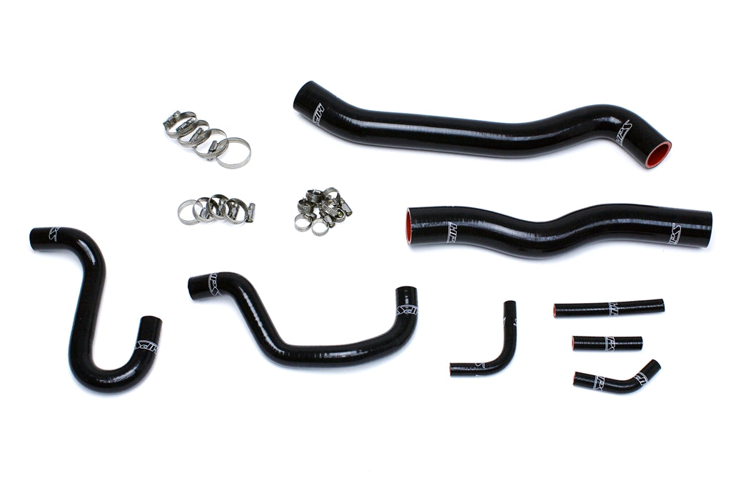 HPS Reinforced Black Silicone Radiator + Heater Hose Kit Coolant Hyundai 12-16 Genesis Coupe 3.8L V6 Left Hand Drive 57-1518-BLK
