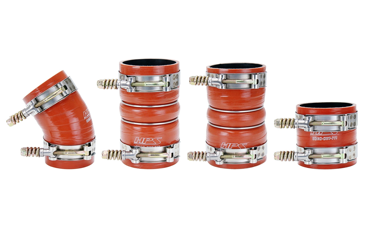 HPS High Temp Reinforced Silicone Intercooler Hose Boots Kit Ford 2005-2007 F350 Superduty 6.0L PowerStroke Diesel 57-1537