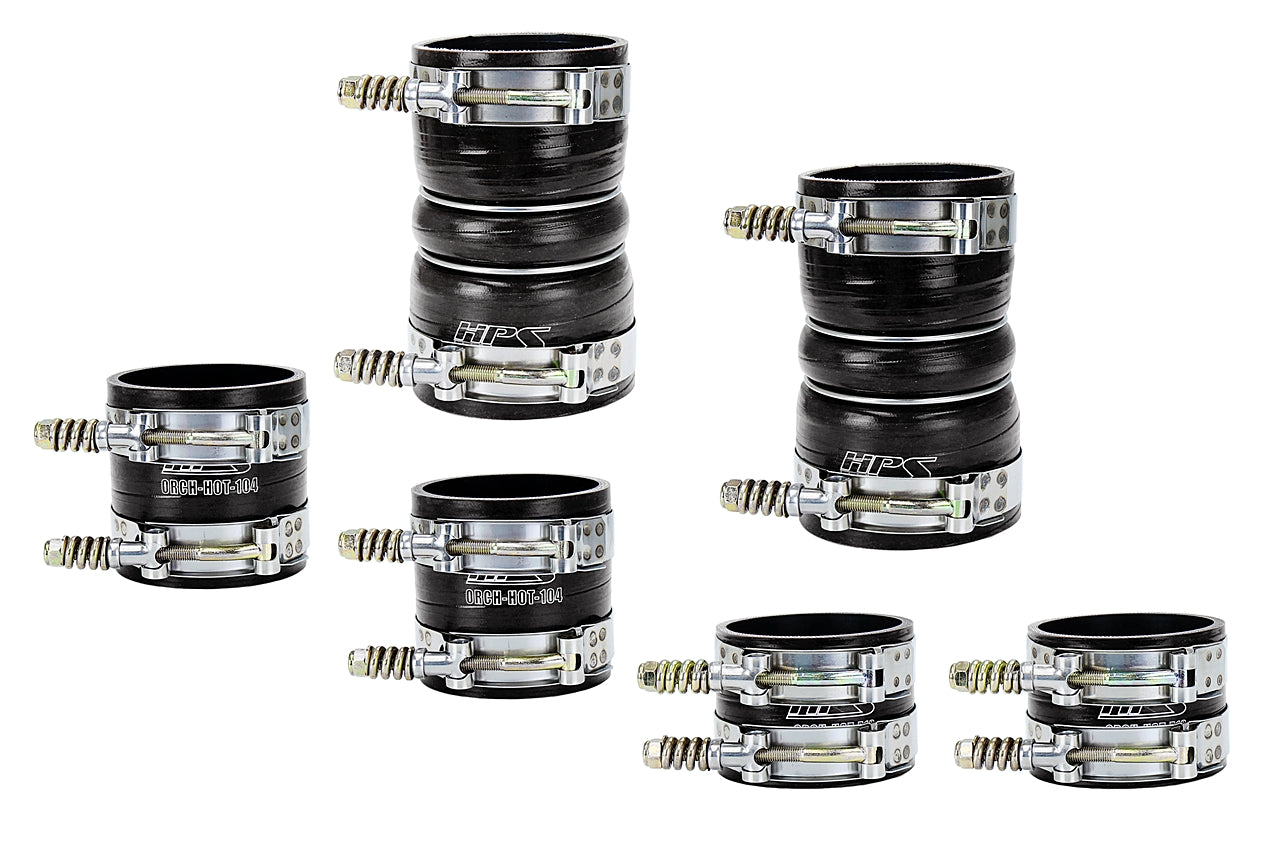 HPS High Temp Reinforced Silicone Intercooler Hose Boots Kit Ford Late 1999 - 2003 F450 Superduty 7.3L PowerStroke Diesel