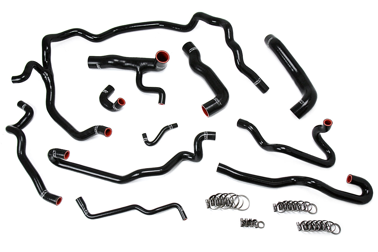 HPS Black Silicone Radiator + Heater Hose Kit 2004-2005 BMW 530i E60 57-1552-BLK