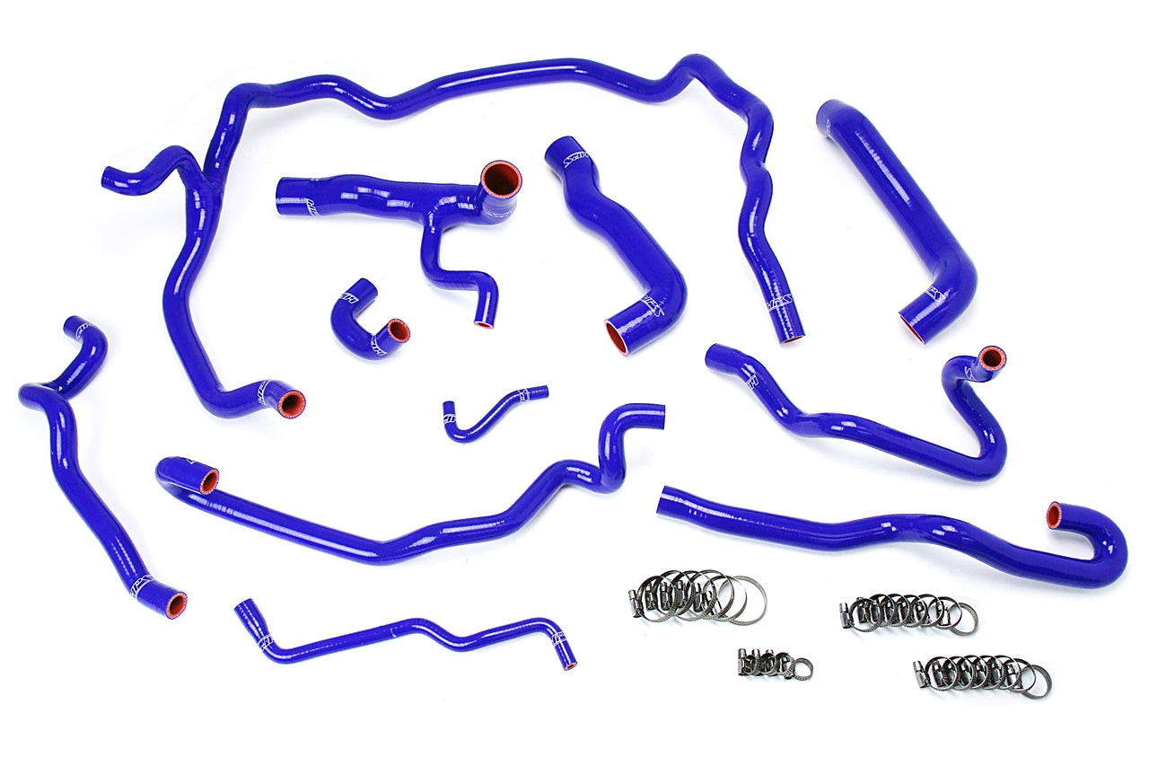 HPS Blue Silicone Radiator + Heater Hose Kit 2004-2005 BMW 530i E60 57-1552-BLUE