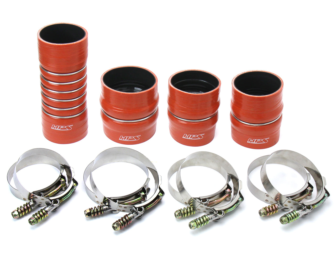 HPS High Temp Aramid Reinforced Silicone Intercooler Hose Boots Kit Dodge 2007-2010 Ram Pickup 6.7L Cummins Diesel 57-1569