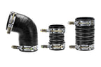 HPS High Temp Aramid Reinforced Silicone Intercooler Hose Boots Kit Chevy 2006-2010 Silverado 3500 6.6L Duramax Diesel