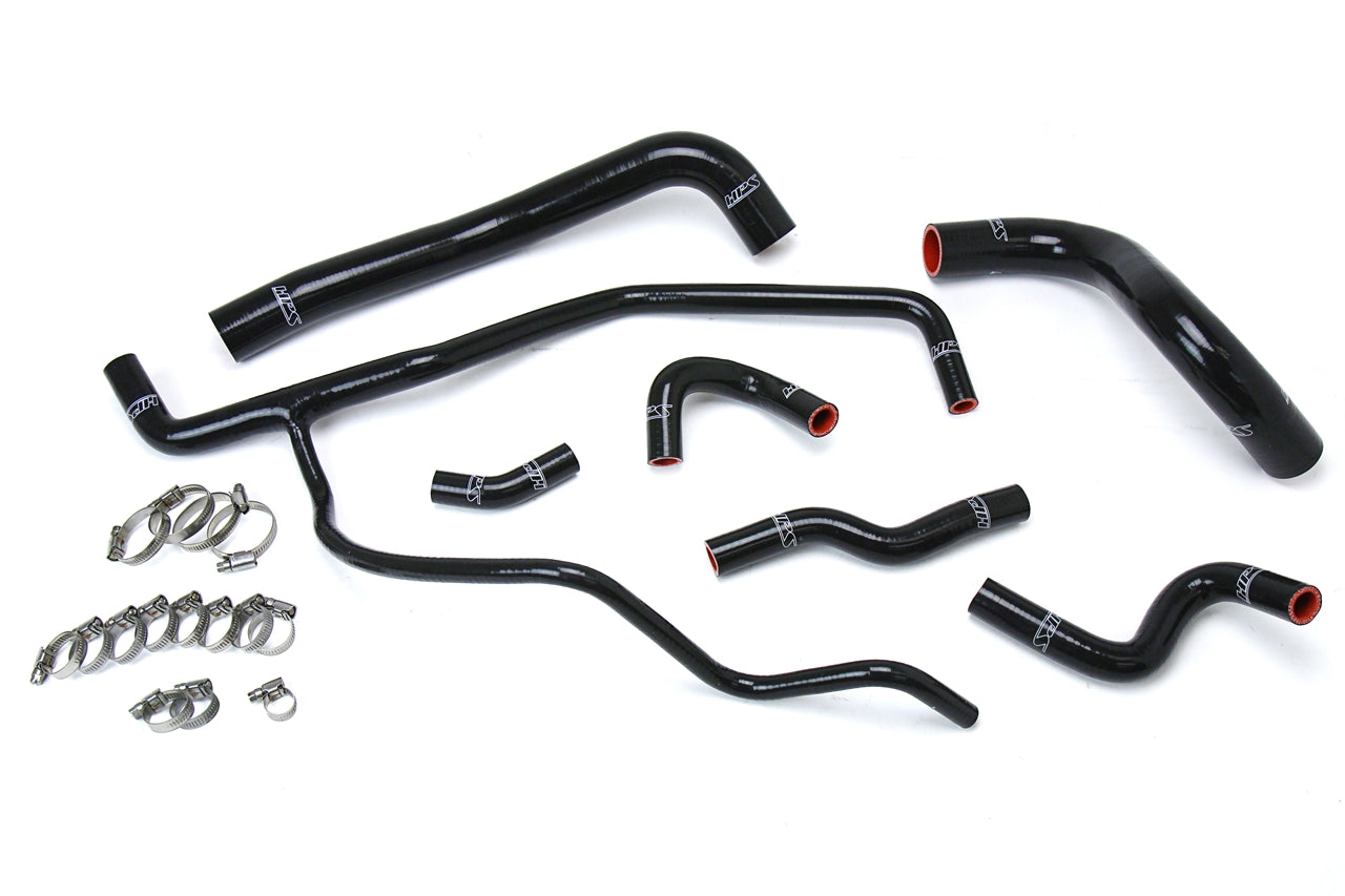 HPS Black Reinforced Silicone Radiator + Heater Hose Kit Coolant Dodge 11-17 Charger 3.6L V6 57-1583-BLK